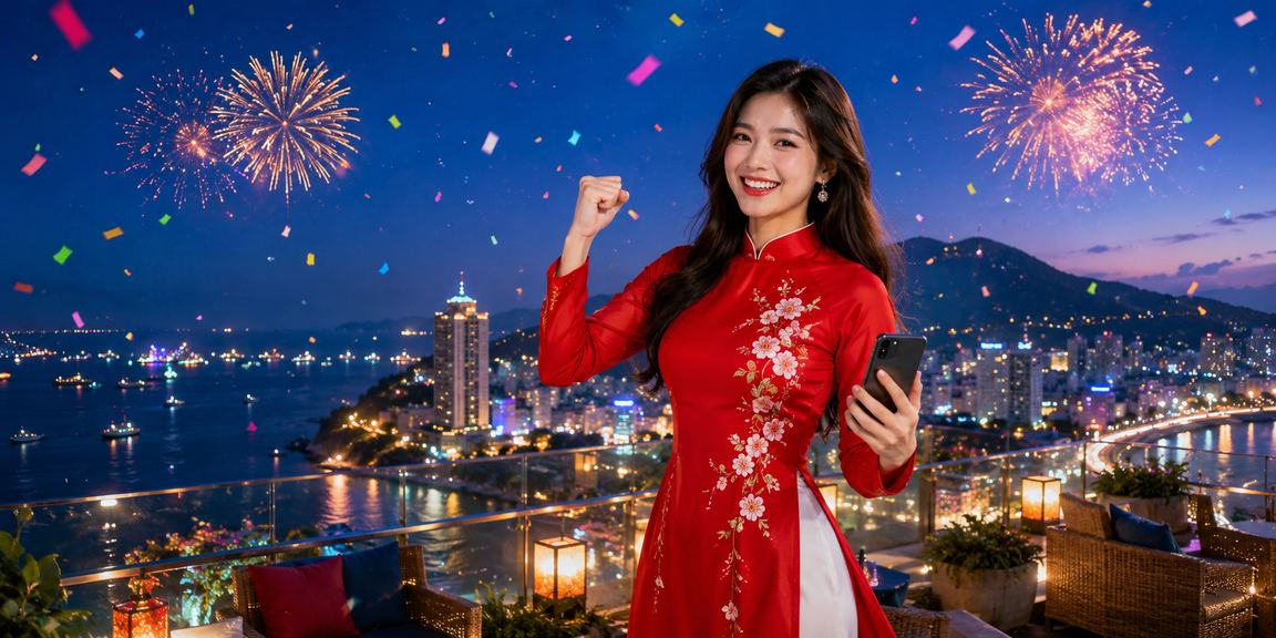 Không khí giải trí tại Vũng Tàu với người chơi casino mặc áo dài truyền thống Việt Nam